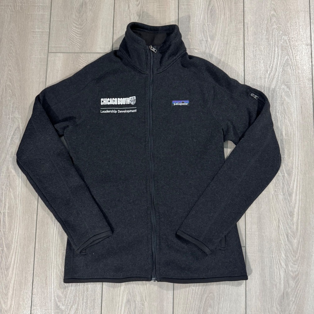 Patagonia Better Sweater Jacket Mens S Black Chicago Booth Full Zip Fleece